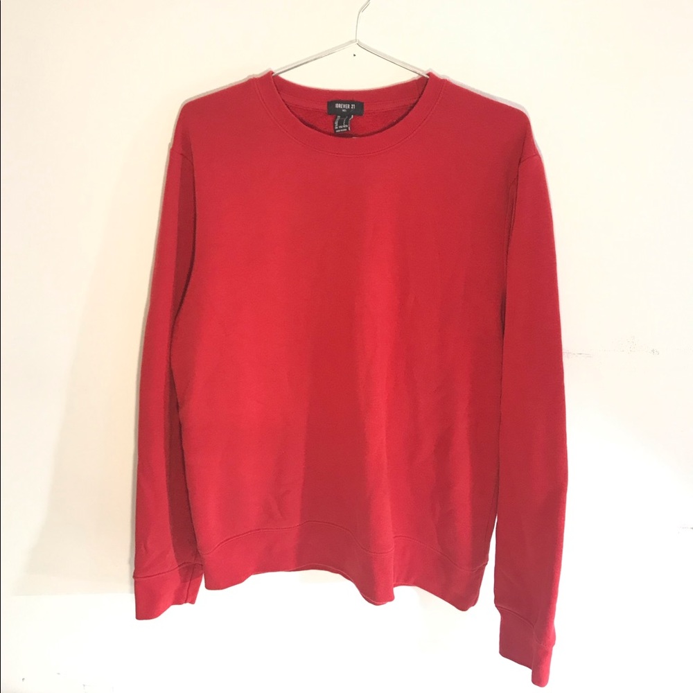 Mens Red Sweater Size Large Forever 21
